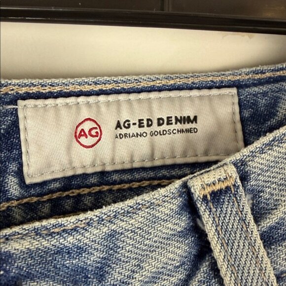 AG Adriano Goldschmied the Ex boyfriend Slim Leg Light Blue Straight Jeans - Picture 2 of 8